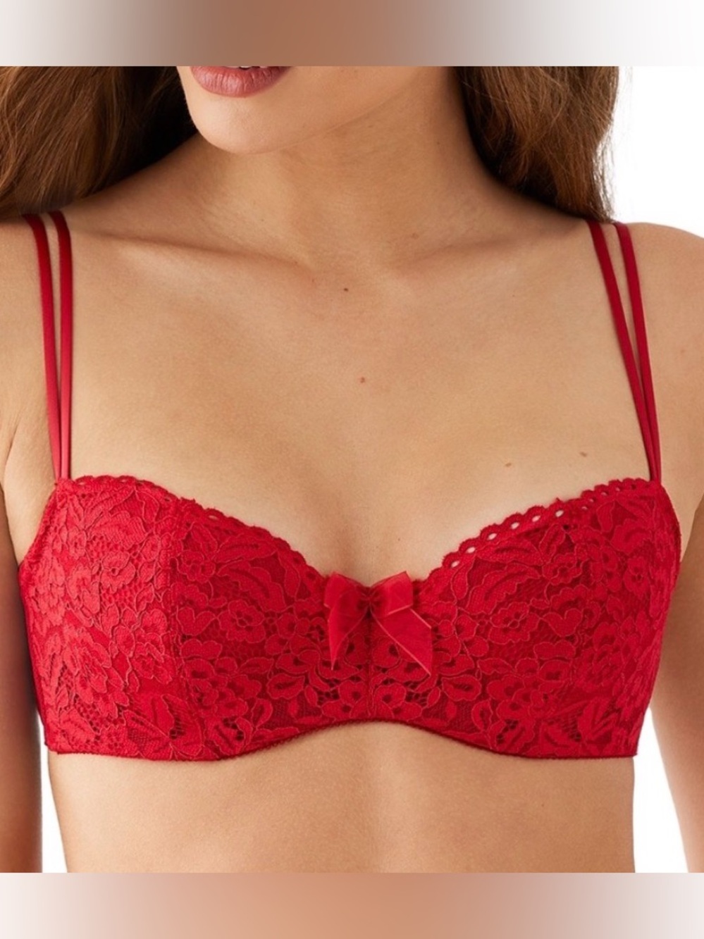 b.tempt’d Wacoal Ciao Bella Balconette Underwire Bra 36DD 953144 Red
